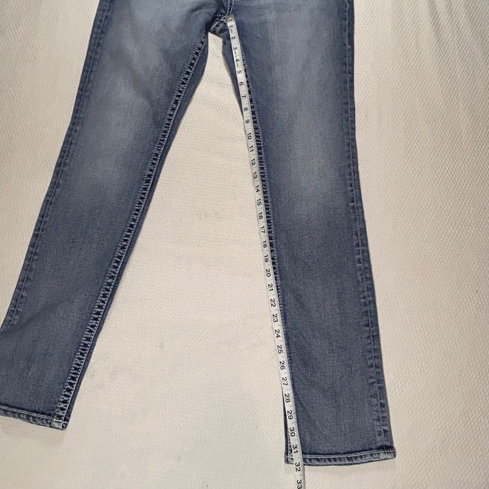 BKE Mens Straight Leg Medium Wash Denim Jeans Blue Contrast Stitch 32x32 No Tags - Picture 5 of 8
